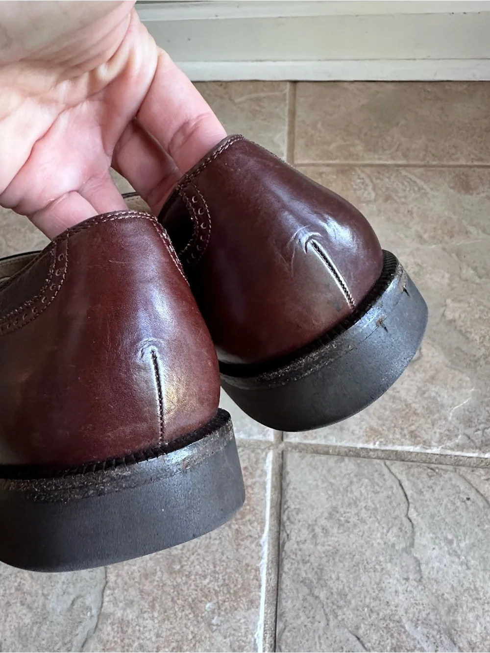 Bruno Magli Cali Monk Strap Shoes Brown Leather Cap Toe Vibram Gumlite sole